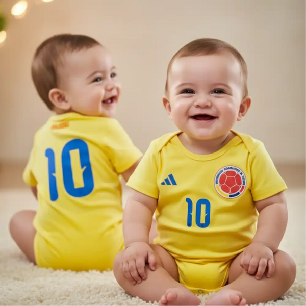 Body Bebé Selección Colombia Mundial | 100% Algodón Suave y Cómodo