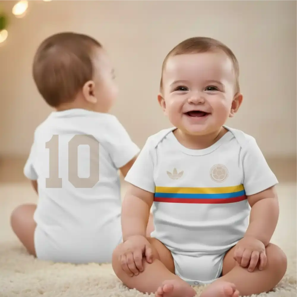Body Bebé Selección Colombia Mundial | 100% Algodón Suave y Cómodo